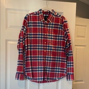 Classic Red Plaid Men's Shirt